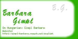 barbara gimpl business card